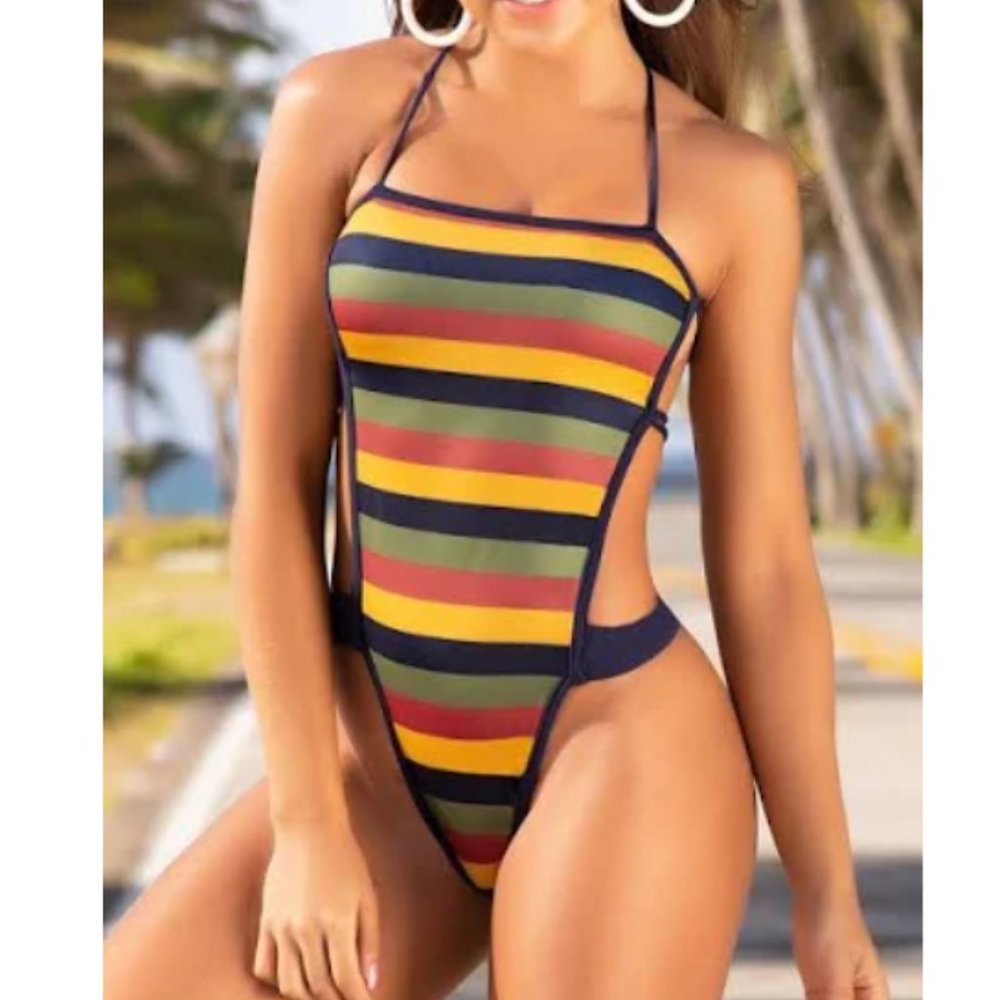 Yandy Jam Out Monokini| Multi-Colored | WM | NWT